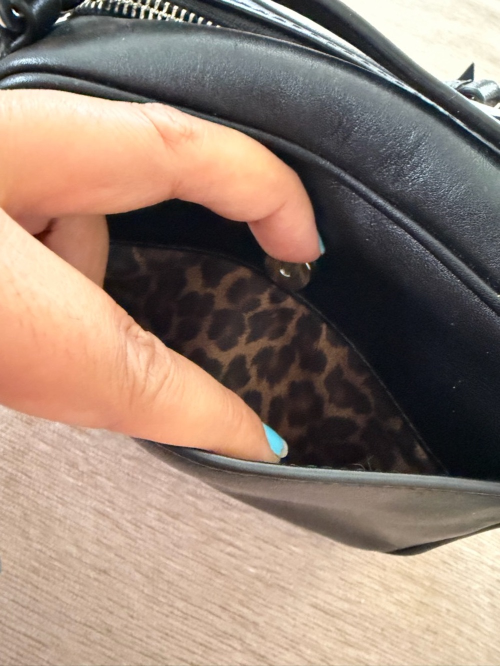 Rebecca Minkoff Black Leather Mini Crossbody with Silver Hardware - Picture 5 of 12